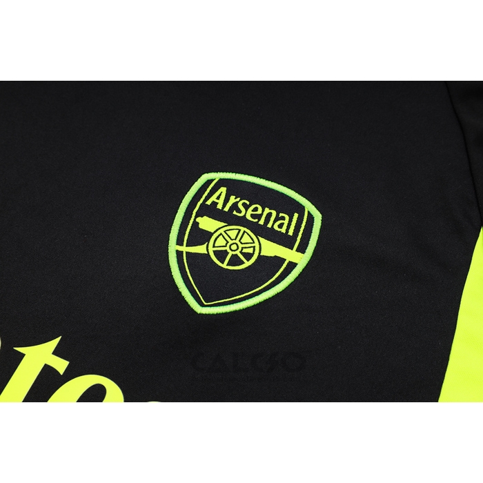 Tuta da Track Arsenal Manica Corta 2023-2024 Nero - Pantaloncini
